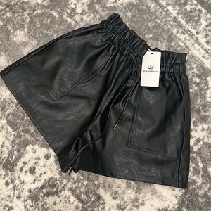 Pleather shorts